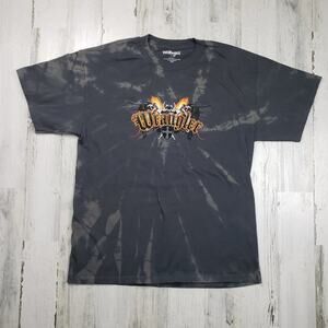 NWOT Wrangler Rodeo Spiral Custom Bleach Dyed Graphic T-Shirt Men's Size XXL